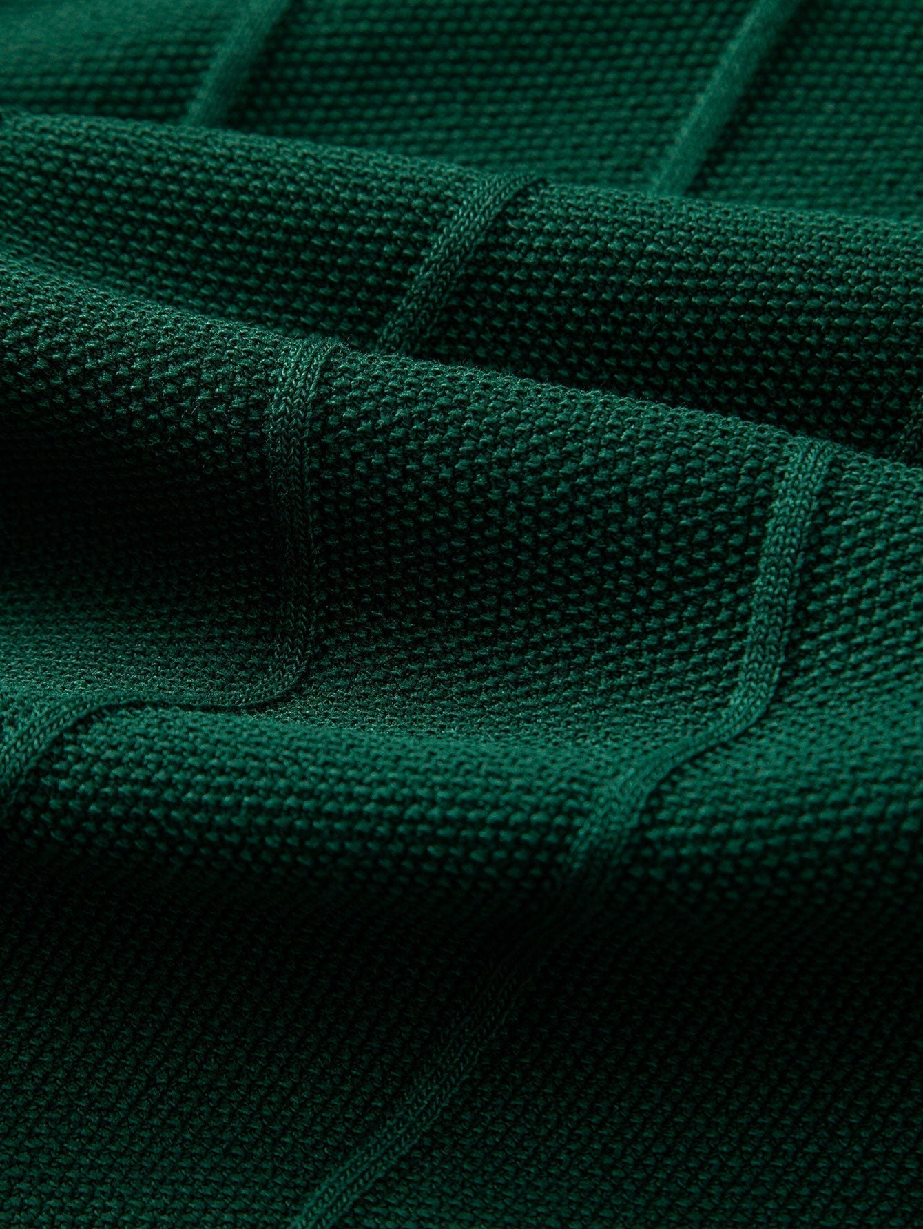 Stripe Jacquard Knit Polo Shirt & Straight Leg Ribbed Pants