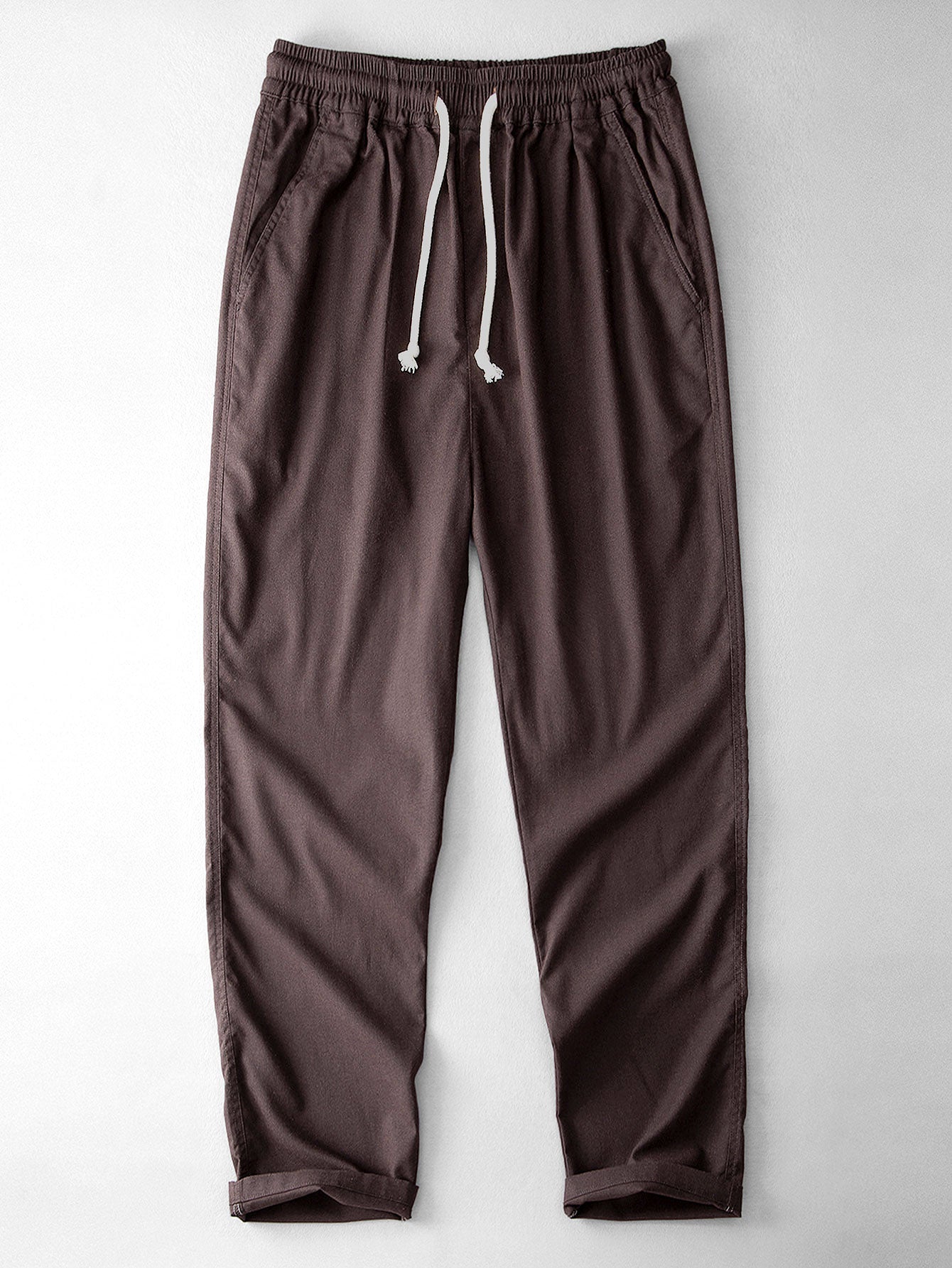 Stripe Crochet Button Up Shirt & Straight Leg Linen Pants